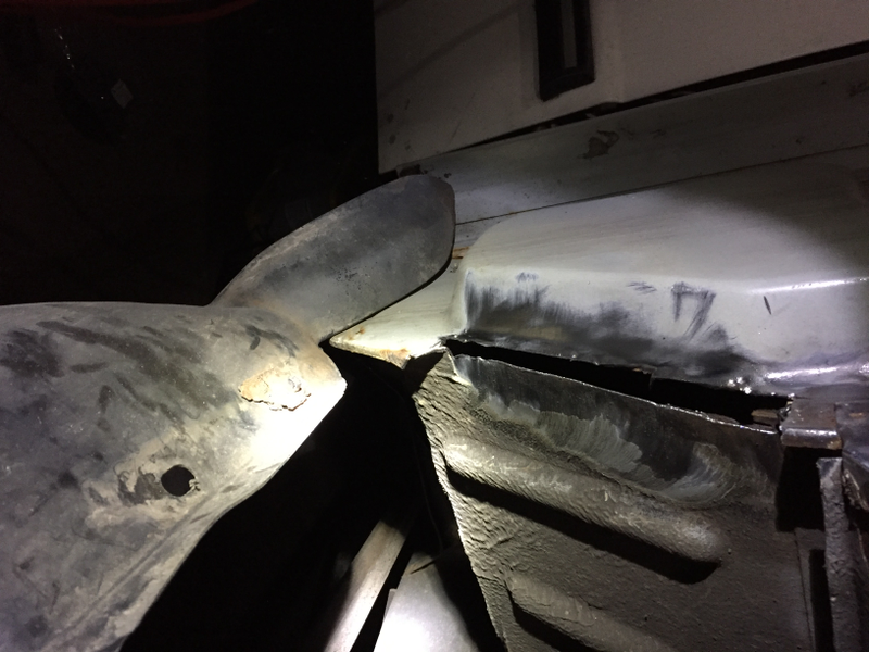 Same with this one, sorry. This is the underside of the footwell, from inside the wheel well (turn you head to the left).